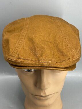 Botvela Newsboy Hat Mens 7 1/4 Brown 100% Cotton Gatsby Flat Cap Outdoor Travel